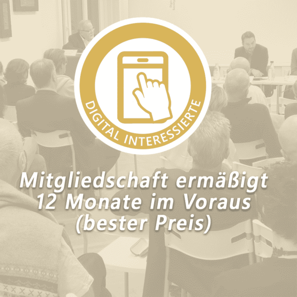 Mitgliedschaft jährlich ermäßigt