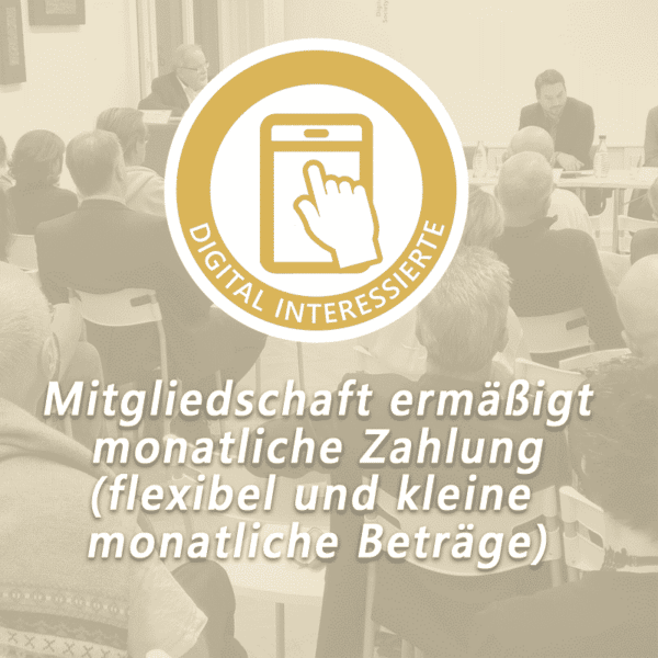 Mitgliedschaft digital Interessiert monatliche Zahlung