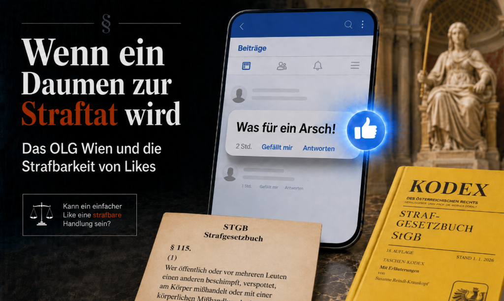 Wenn ein Daumen zur Straftat wird: Warum das OLG-Wien-Urteil zum Facebook-Like nicht überzeugt